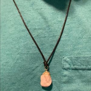 Pink rock necklace!🌺